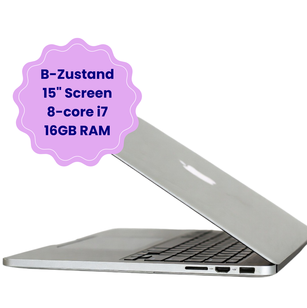 Beste Preis-Leistung! MacBook Pro 15,4" Retina A1398 refurbished mit Zorin OS Education B-Zustand